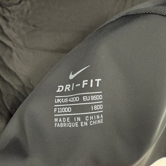 NIKE Dri Fit High Impact Rival Sports Bra Size 42DD Adjustable Strap Racerback - Picture 5 of 5